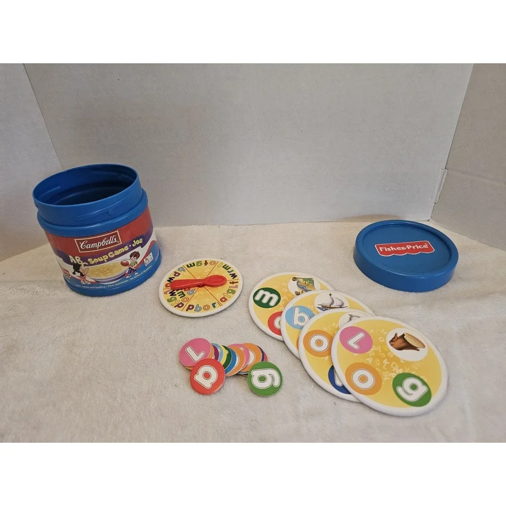 Fisher-Price Campbell's ABC Soup Game Educational Toy‎ Jar Set (No Instructions)